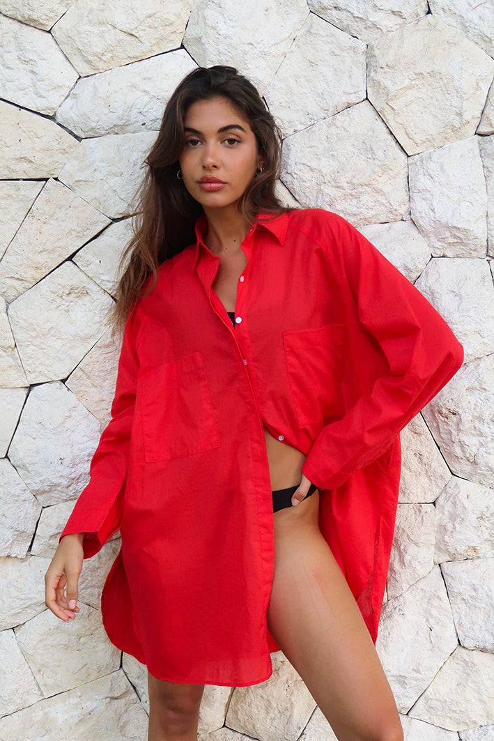 Malia Overshirt - Red